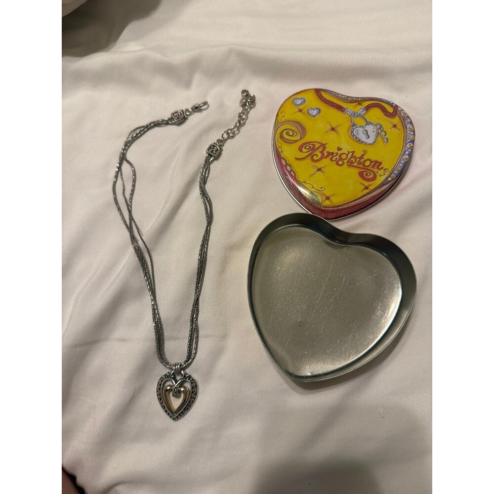 Brighton Open Heart Two Toned Necklace with Tin
